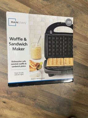 Mainstays Black Waffle & Sandwich Maker